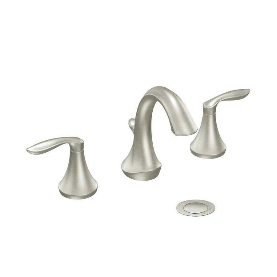 Moen Eva Brushed Nickel 2-Handle Widespread WaterSense ...