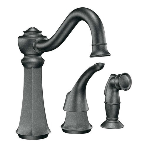 Moen Vestige Pewter 1 Handle High Arc Deck Mount Kitchen Faucet In The   026508156346xl 