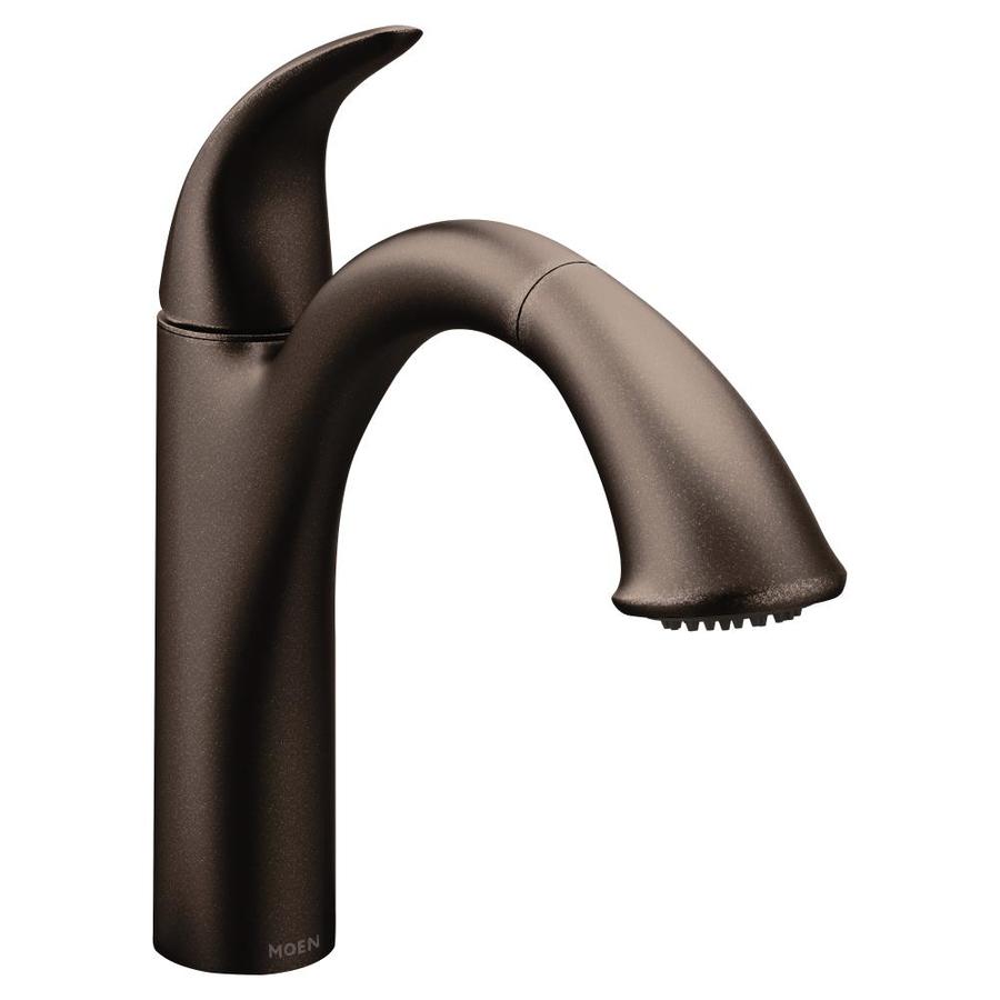 Shop Moen Camerist Oil Rubbed Bronze 1 Handle Deck Mount Pull Out   026508164907 