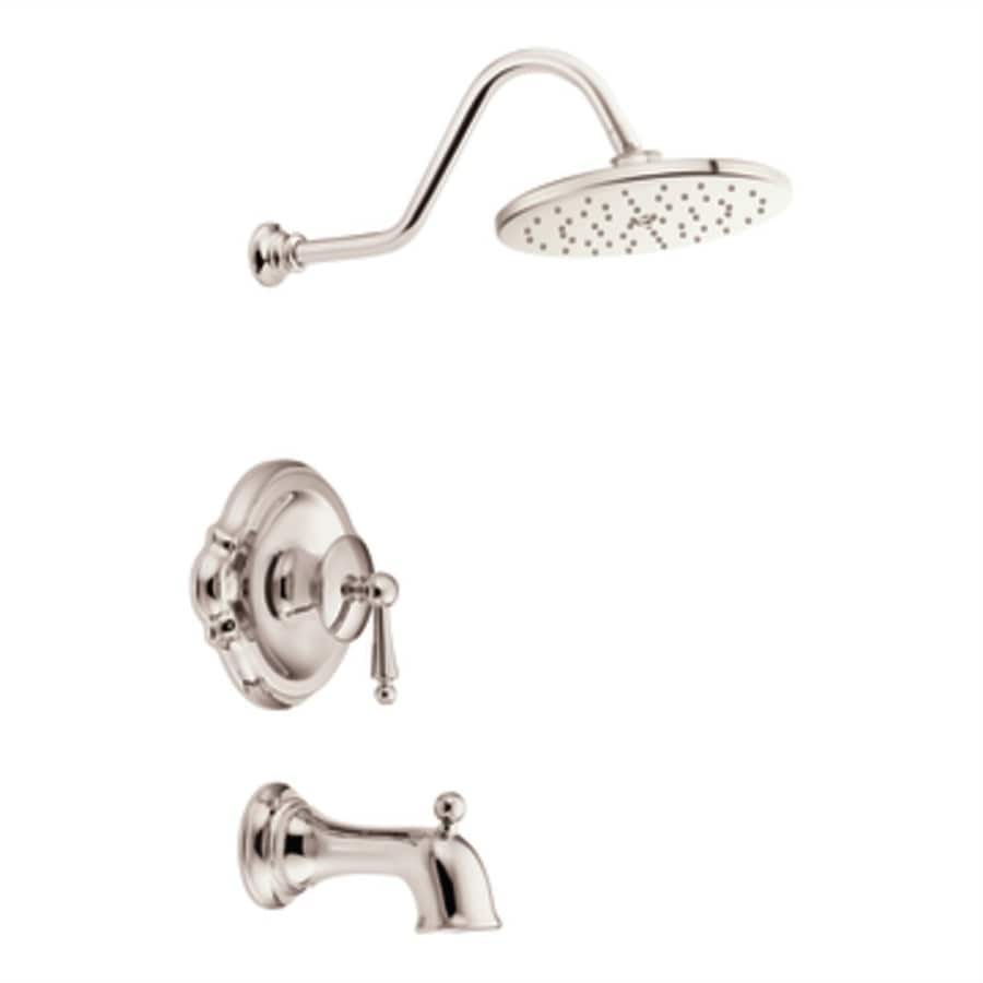 Moen Waterhill Nickel 1 Handle Bathtub And Shower Faucet At Lowes Com   026508170533 