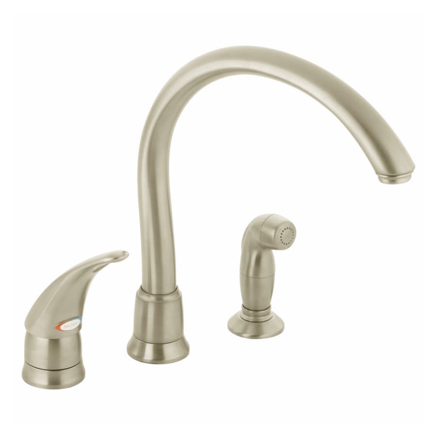 Moen Monticello Stainless Steel 1 Handle High Arc Kitchen Faucet with 