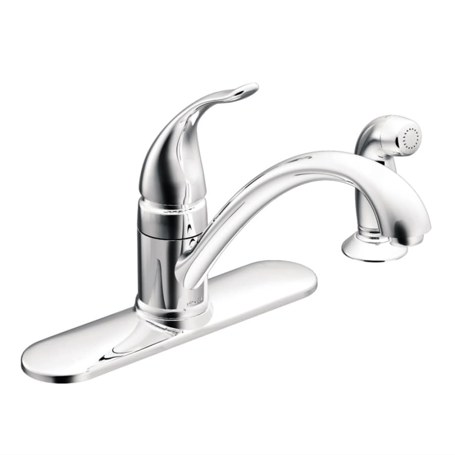 Moen Torrance Chrome 1-handle Deck Mount Low-arc Kitchen ...