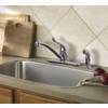 Moen Adler Chrome 1-Handle Deck Mount Low-Arc Kitchen Faucet at Lowes.com
