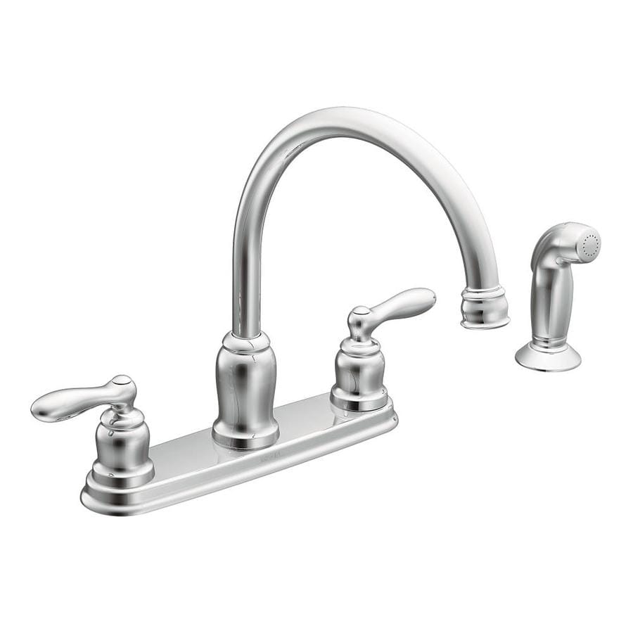 Shop Moen Caldwell Chrome 2 Handle Deck Mount High Arc Kitchen throughout Check out All of these best high arc kitchen faucets for your home