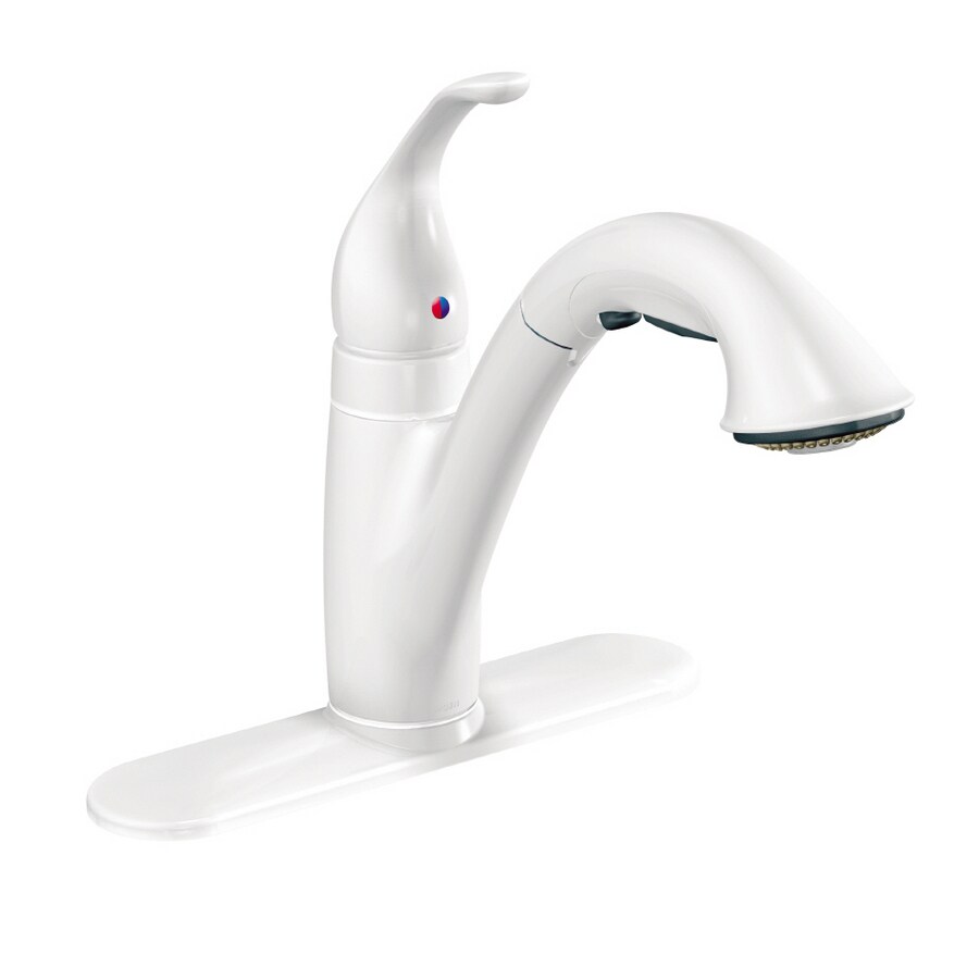 Moen Camerist White Pull Out Kitchen Faucet At Lowes Com