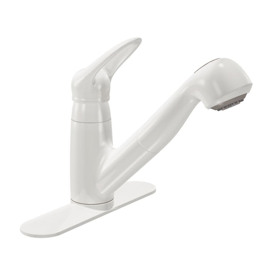 Moen Salora White Pull-out Kitchen Faucet at Lowes.com