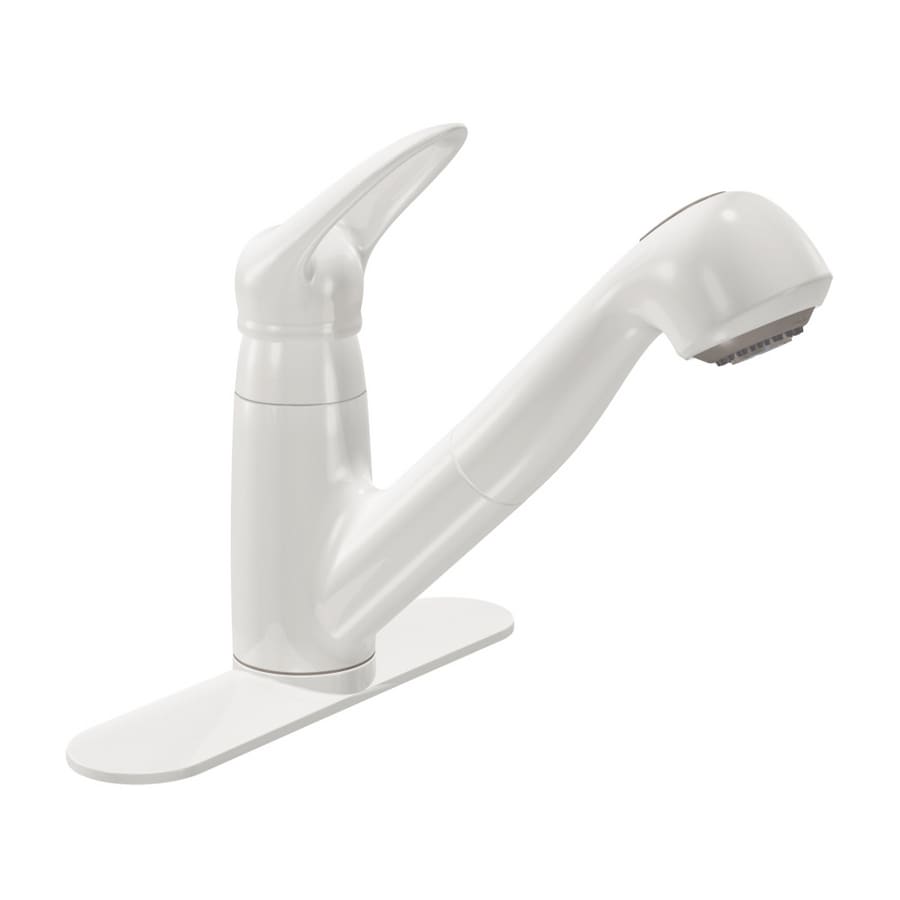 Moen Salora White Pull Out Kitchen Faucet At Lowes Com