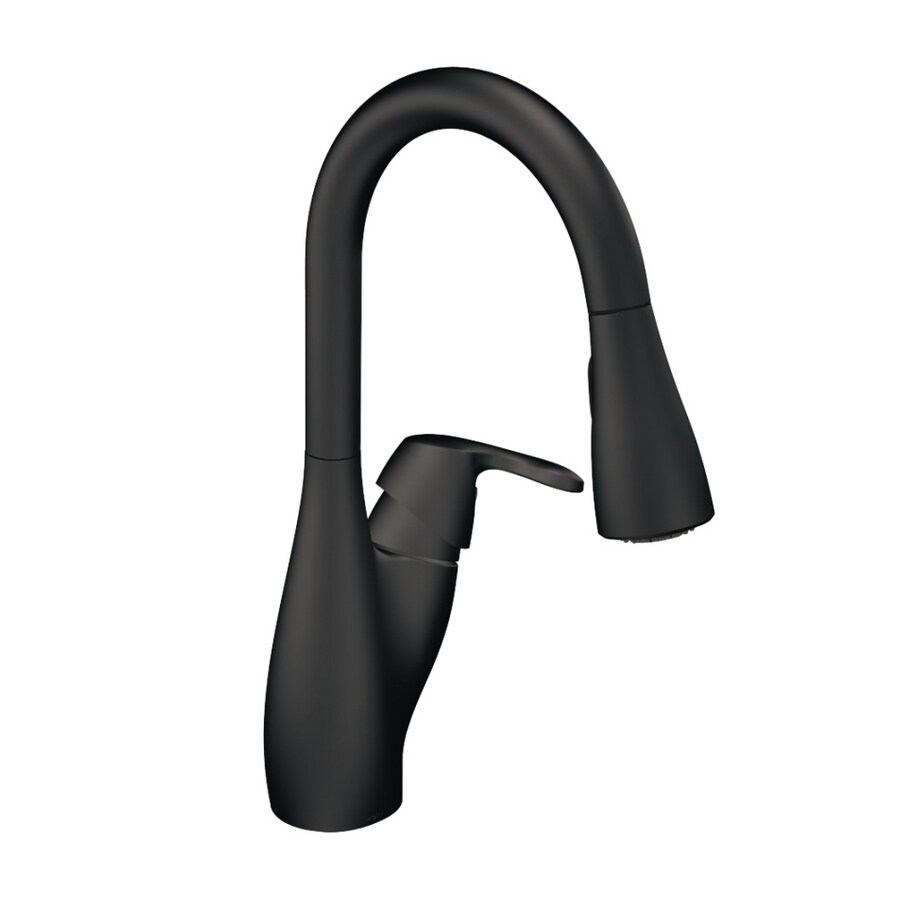 Moen Medora Black Pulldown Kitchen Faucet at