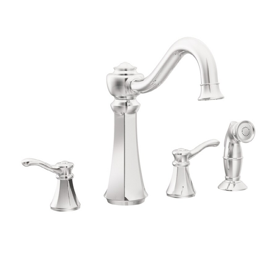 Moen Vestige Chrome High Arc Kitchen Faucet With Side Spray