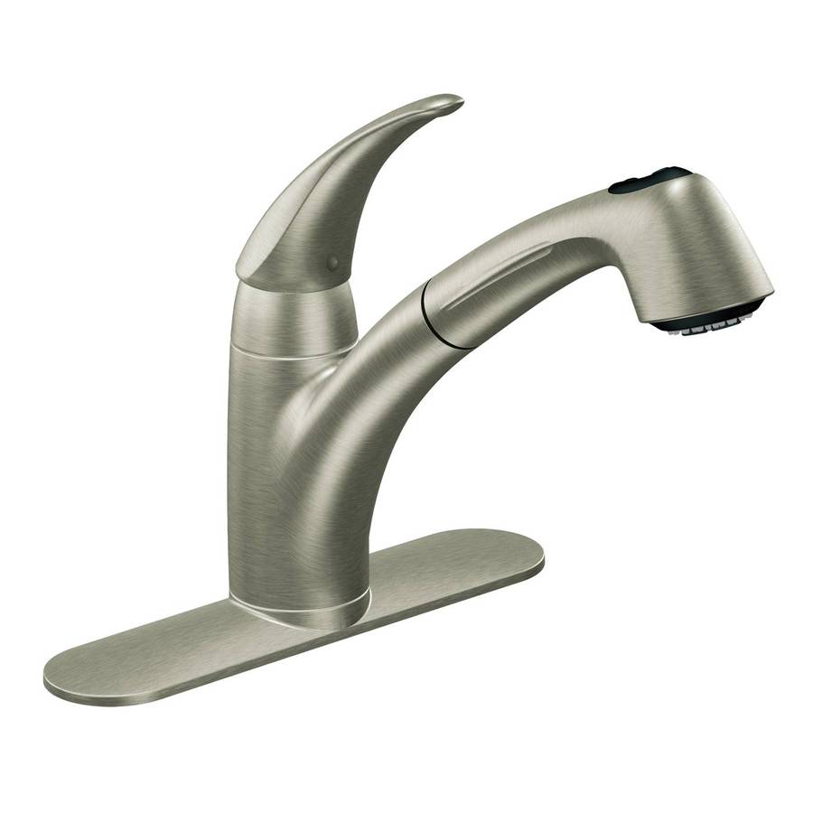 Moen Extensa Stainless 1 Handle Deck Mount Pull Out Kitchen Faucet