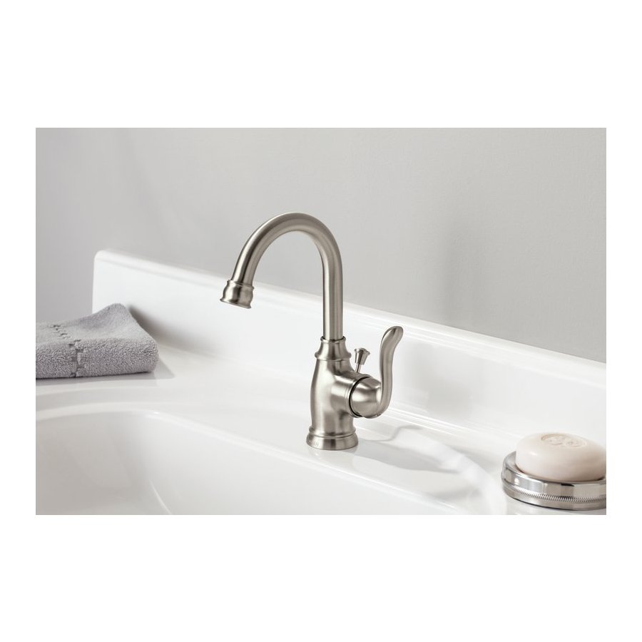 Moen Anabelle Spot Resist Brushed Nickel 1-handle Single Hole 