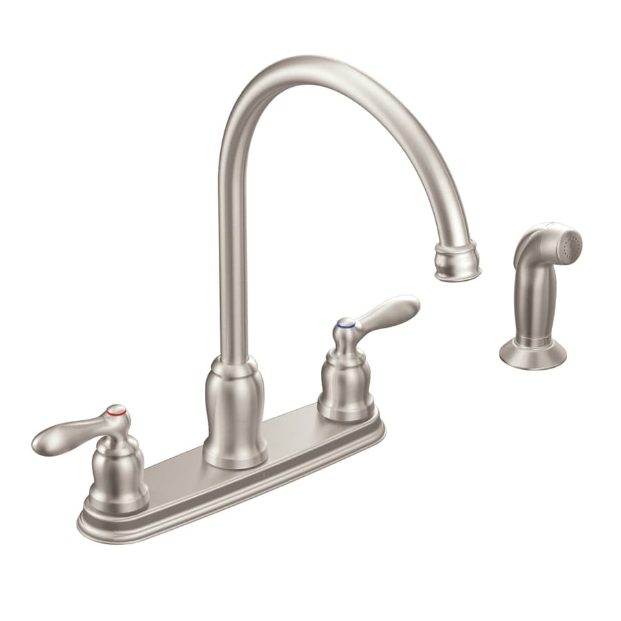 Moen Caldwell Spot Resist Stainless 2Handle Deck Mount