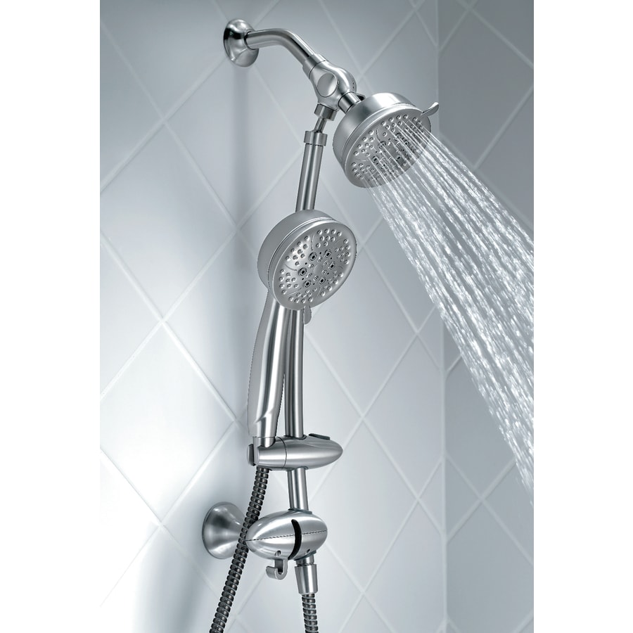 Moen Caldwell Spot Resist Brushed Nickel Shower Head with Handheld Shower Head at