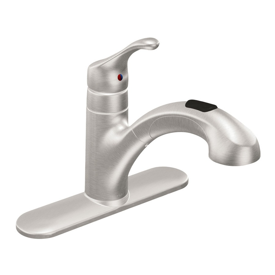 Shop Kitchen Faucets at Lowes.com  Moen Renzo 1-Handle Pull-Out Kitchen Faucet