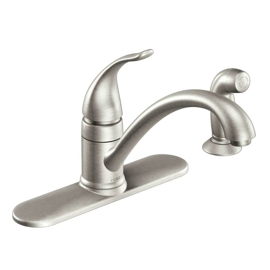 Moen Torrance Spot Resist Stainless 1 Handle Deck Mount Low Arc