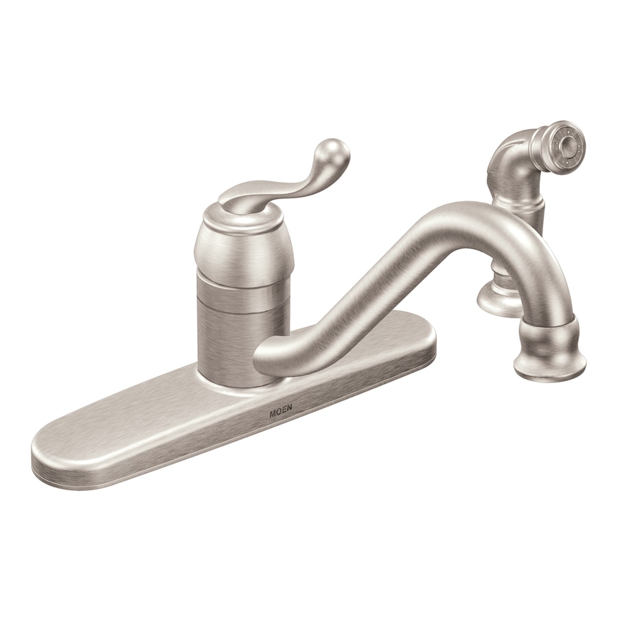 Shop Moen Muirfield Spot Resist Stainless 1 Handle Deck Mount Low