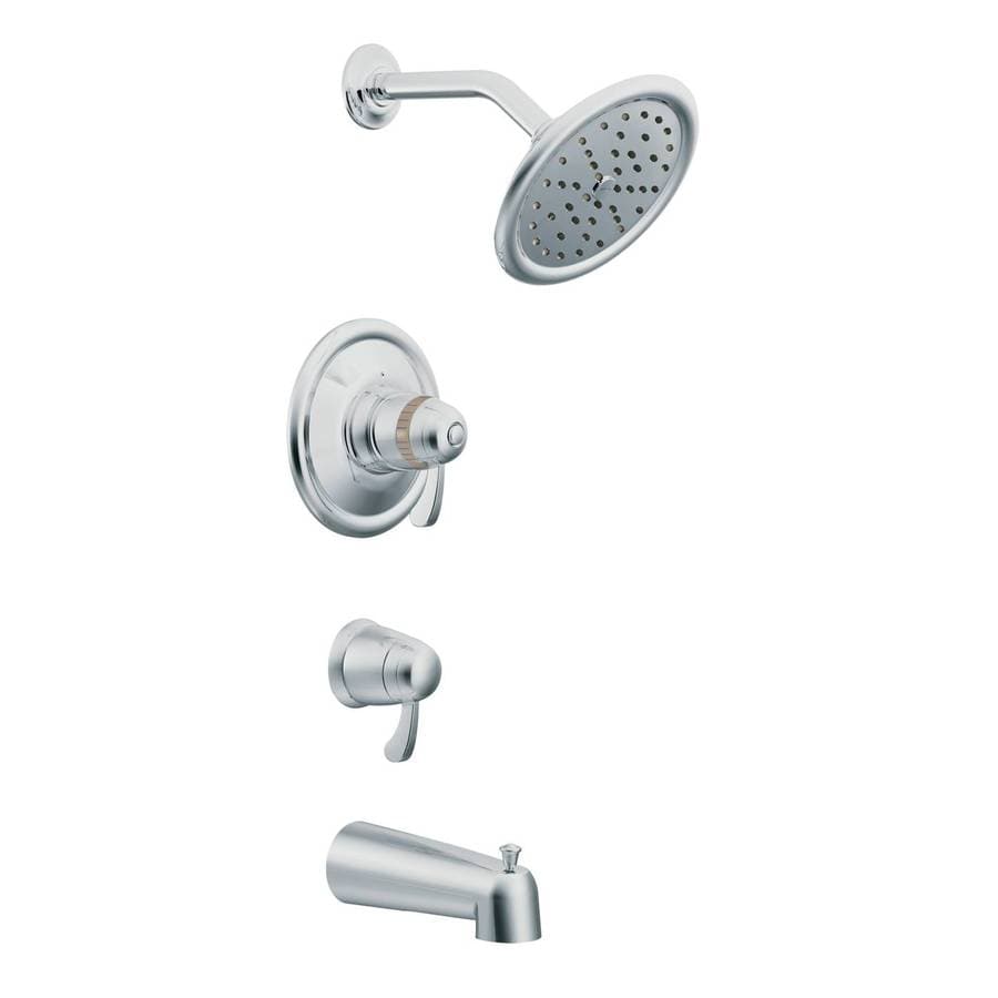 Moen Chrome 2-Handle Bathtub and Shower Faucet Trim Kit with Single ...