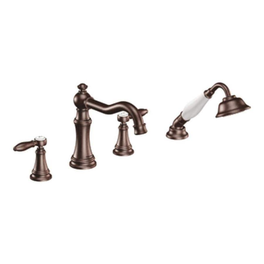 Shop Moen Weymouth Oil Rubbed Bronze 2-Handle Handle(S) Included ...