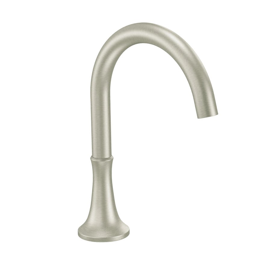 Moen Icon Brushed Nickel Touchless-Handle Adjustable Deck Mount Bathtub ...