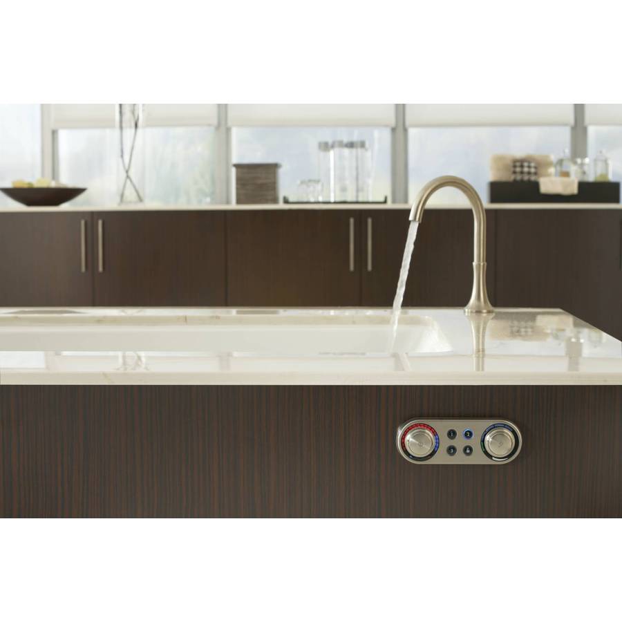 Moen Icon Brushed Nickel Touchless-Handle Adjustable Deck Mount Bathtub ...