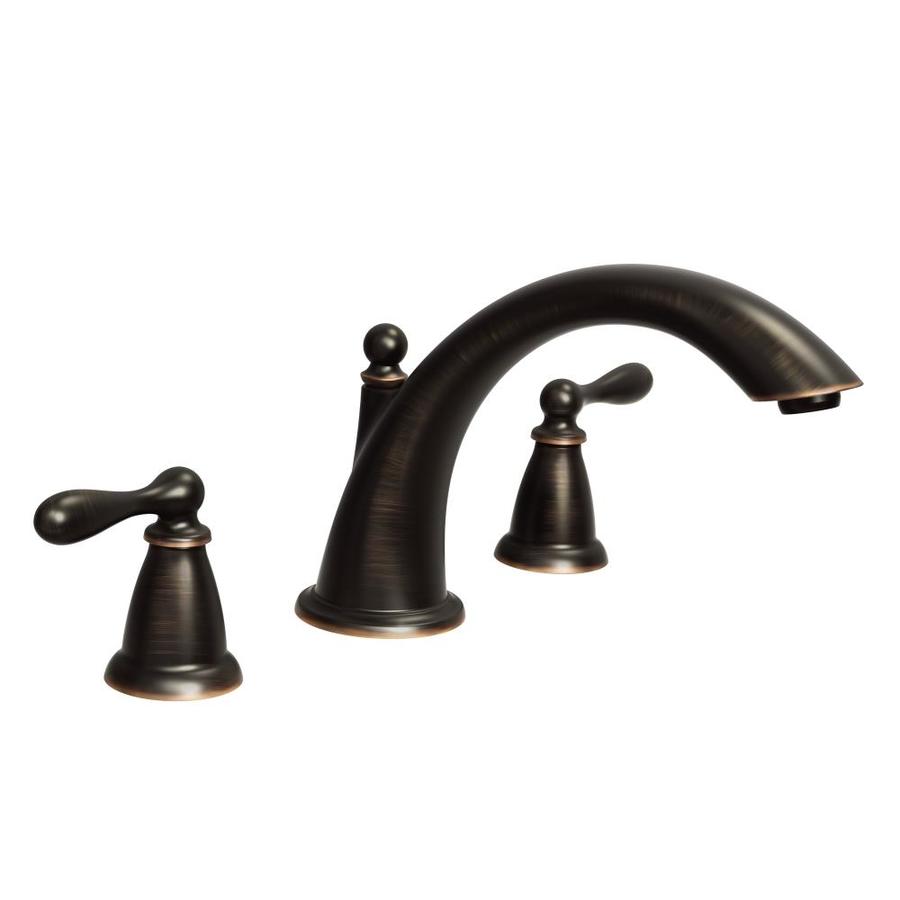 Moen Caldwell Mediterranean Bronze 2 Handle Deck Mount Bathtub Faucet   026508221181 