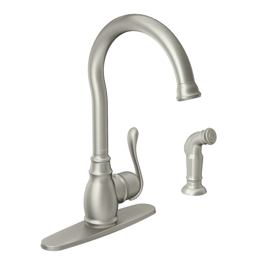 Shop Moen Anabelle Spot Resist Stainless 1 Handle Deck Mount High