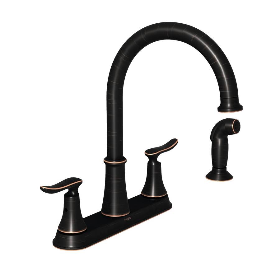 Shop Moen Solidad Mediterranean Bronze 2-Handle High-Arc Kitchen Faucet ...