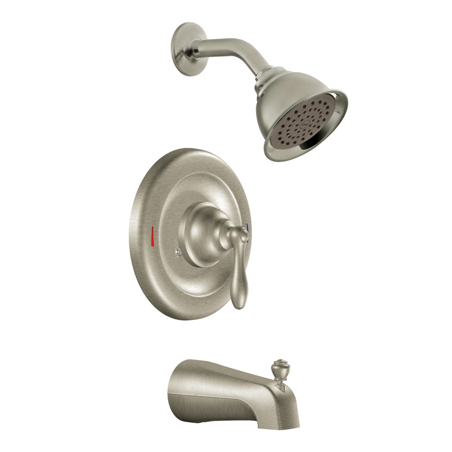 Moen Caldwell Trim Kit Spot Resist Brushed Nickel 1 Handle Moen Caldwell Trim Kit Spot Resist Brushed Nickel 1 Handle Bathtub And Shower Faucet