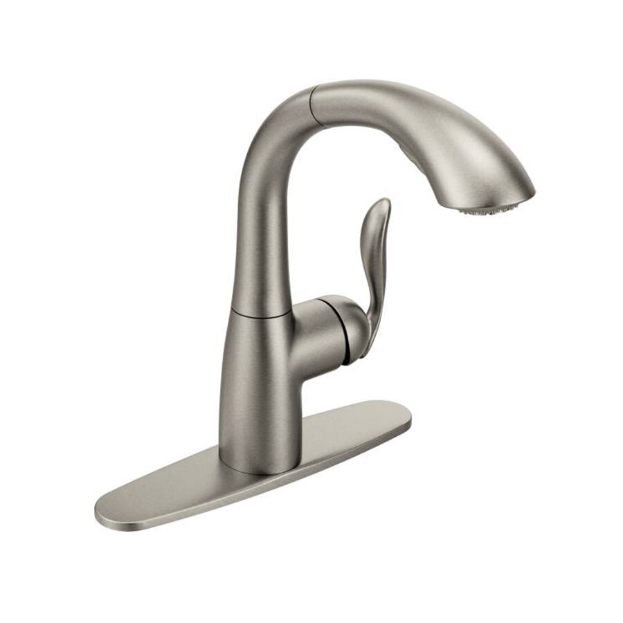 Moen Arbor Spot Resist Stainless 1 Handle Deck Mount Pull Out