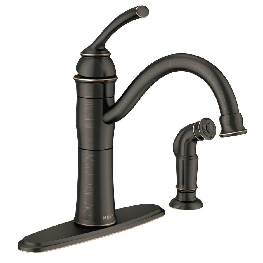 Shop Moen Braemore Mediterranean Bronze 1-Handle High-Arc ...