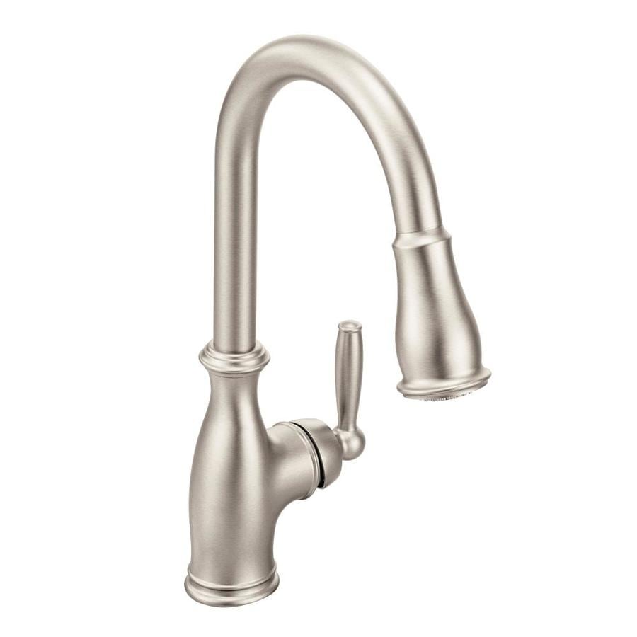 Moen Brantford Spot Resist Stainless 1 Handle Deck Mount Pull Down