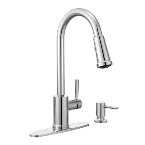 Moen Indi Chrome 1 Handle Deck Mount Pull Down Commercial