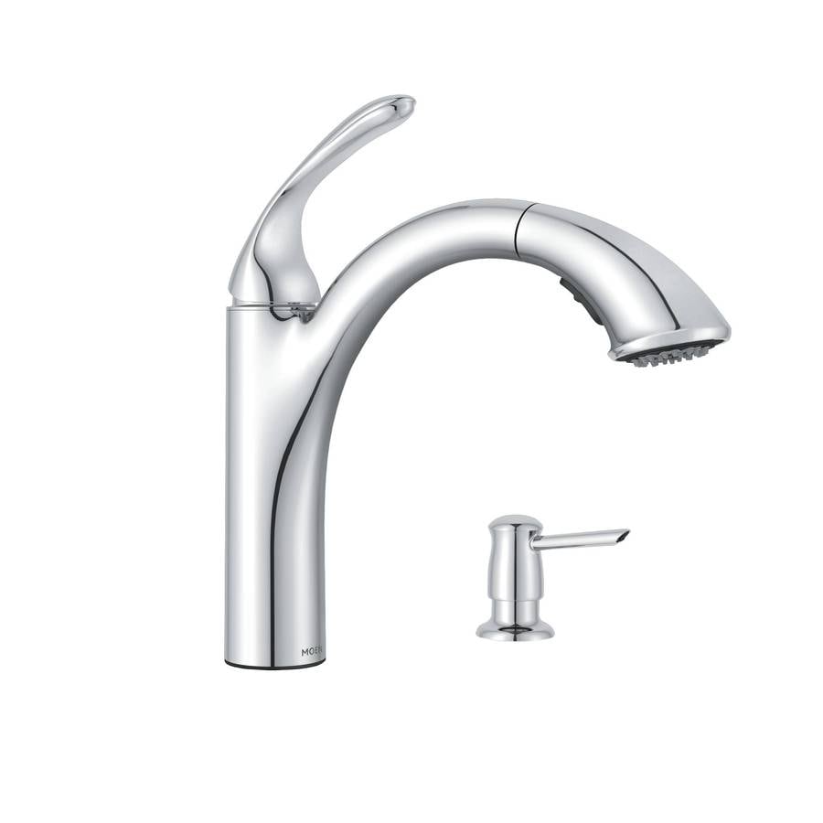 Moen Kinzel Chrome 1-Handle Pull-Out Kitchen Faucet at Lowes.com