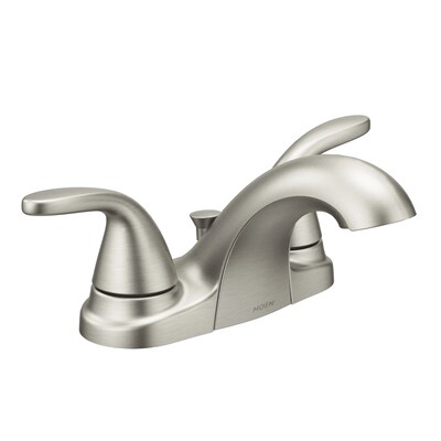 Moen Adler Spot Resist Brushed Nickel 2 Handle 4 In Centerset