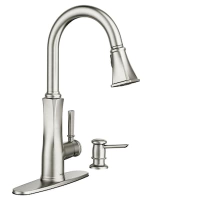 Moen Lizzy Spot Resist Stainless 1 Handle Deck Mount Pull Down