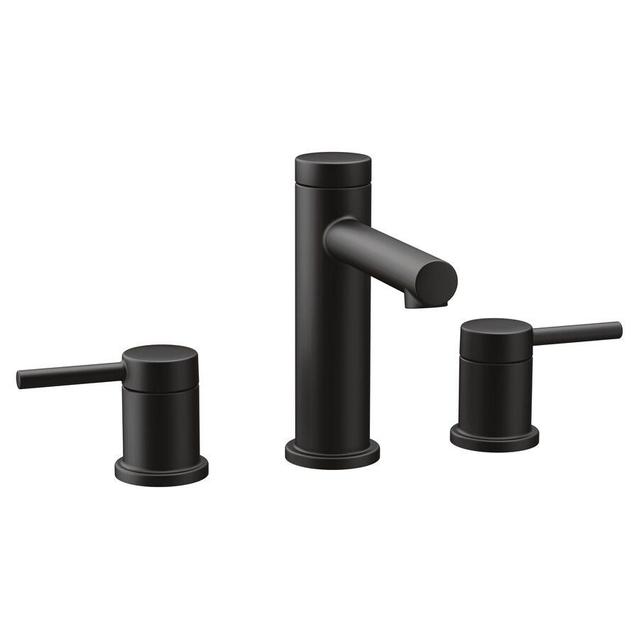 Moen Align Matte Black 2 Handle Widespread WaterSense Bathroom Sink   026508275078 