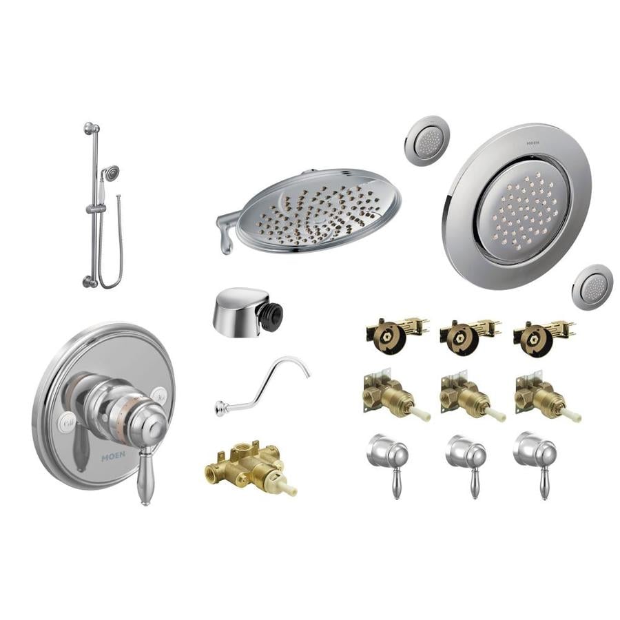 Moen Weymouth Chrome 3Spray Shower Bar System at