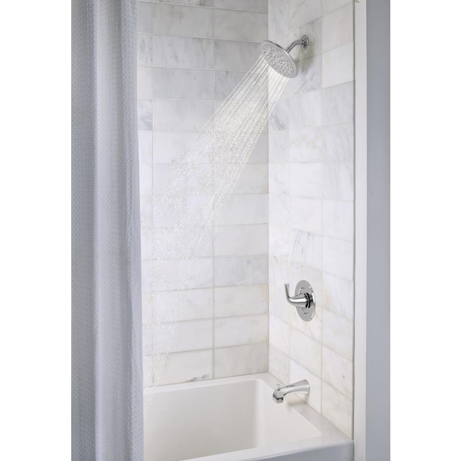 Oxby Chrome 1-handle Single Function Round Bathtub and Shower Faucet ...