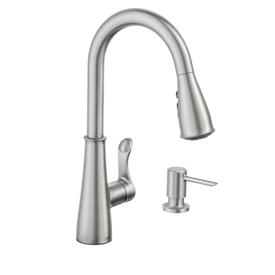 Moen Hadley Stainless Steel 1-Handle Deck Mount Pull-down Commercial ...