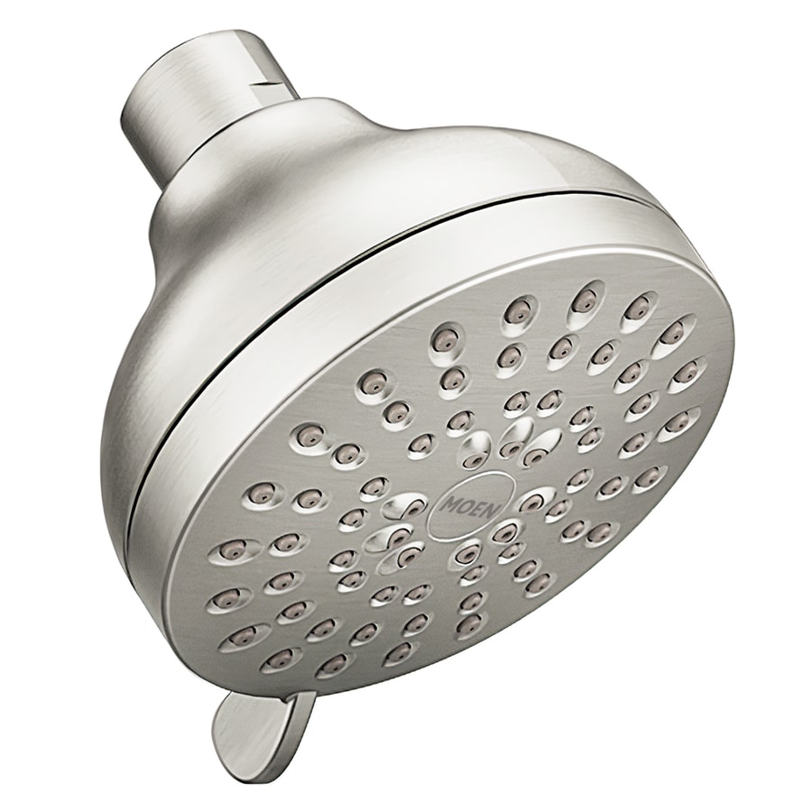 brushed nickel shower head        <h3 class=