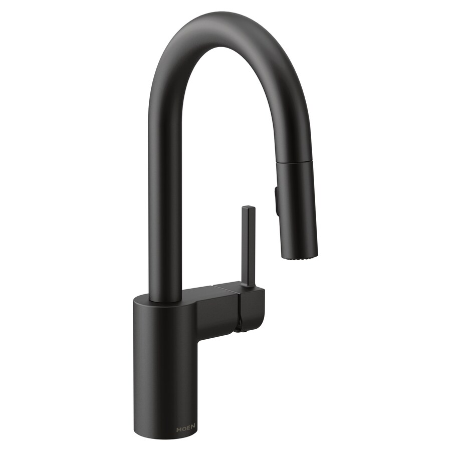 Moen Align Matte Black 1Handle Deck Mount Pulldown Kitchen Faucet at