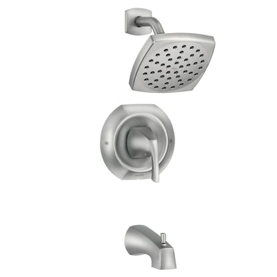 Moen Lindor Spot Resist Brushed Nickel 1 Handle Bathtub And Shower