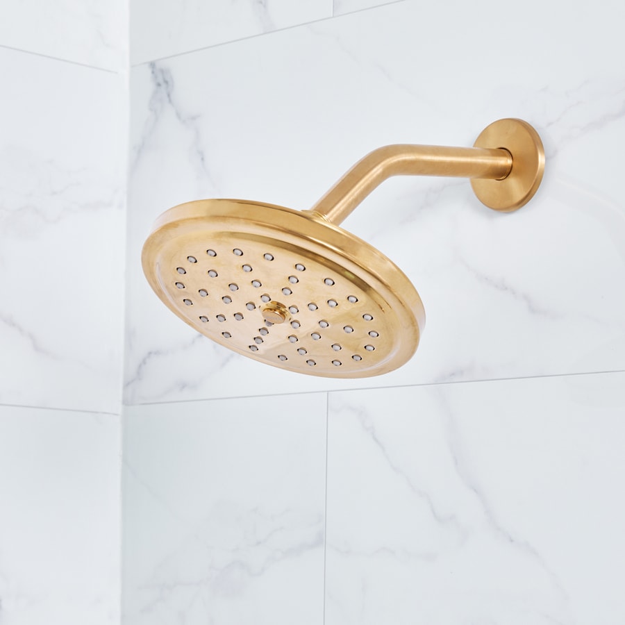 Moen Align Brushed Gold 1 Handle Single Function Round Shower Faucet In The Shower Faucets 2209