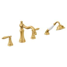 Moen Ts21104 Weymouth Deck Mounted Roman Tub Filler Trim - Gold