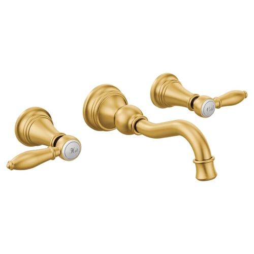 Moen Weymouth Brushed Gold 2handle Widespread WaterSense Bathroom Sink