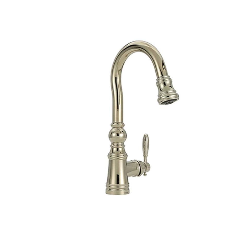 Moen Weymouth Polished Nickel 1-Handle Deck-Mount Bar and Prep Handle ...