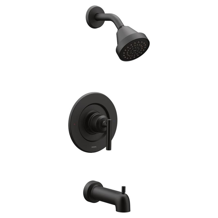 Moen Gibson Matte Black 1-Handle Bathtub and Shower Faucet in the Shower Faucets department at 