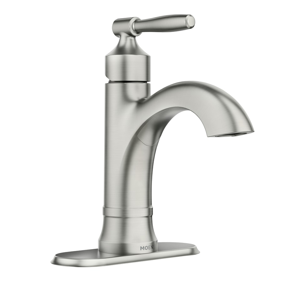 Moen Halle Spot Resist Brushed Nickel 1-handle Single Hole ...