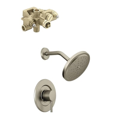Moen Align Brushed Nickel 1 Handle Shower Faucet With Valve Moen Align Brushed Nickel 1 Handle Shower Faucet With Valve
