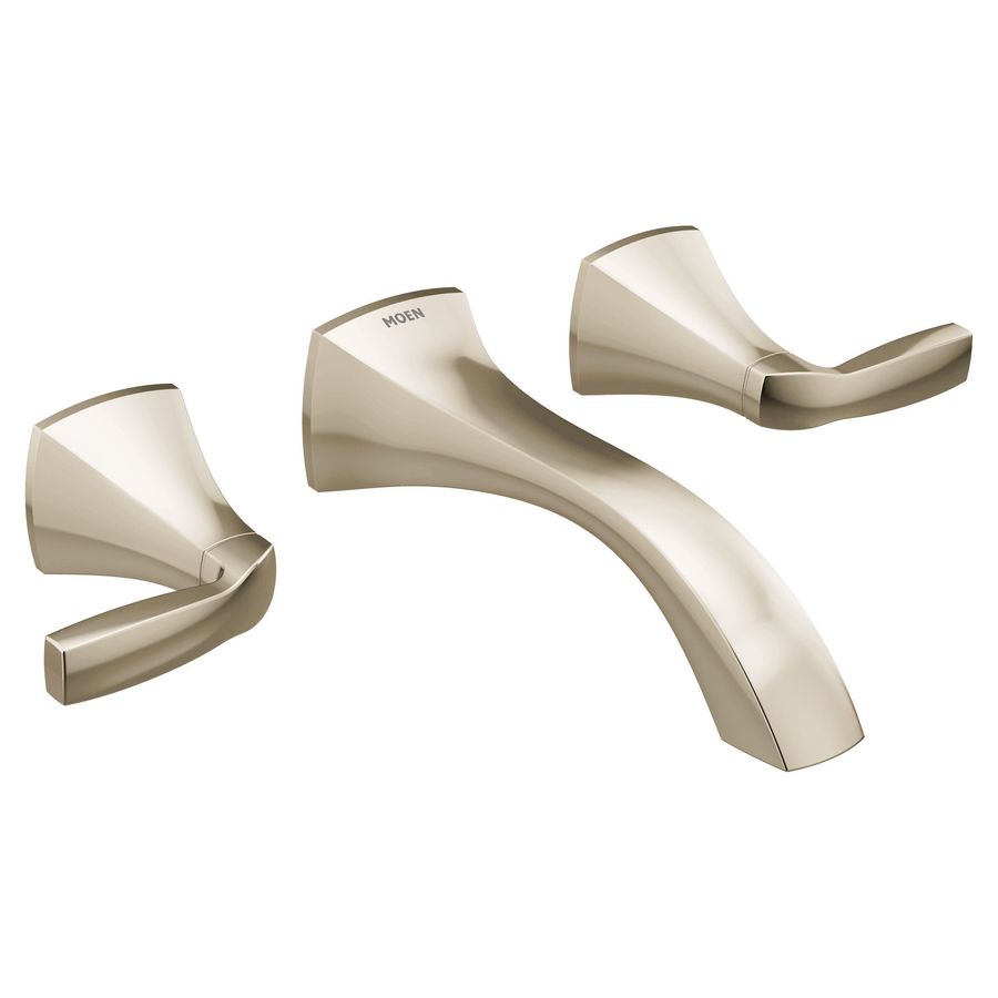 Moen Voss Polished Nickel 2-Handle Wall-mount WaterSense Bathroom Sink ...